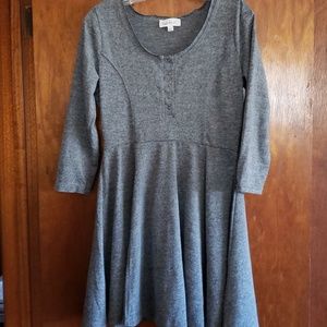 Grey skater skirt dress.